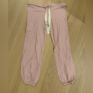 Eberjey Blush Lounge Pants with Cream Drawstring